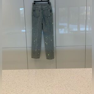 Self Portrait blue rhinestone denim jeans. Size 26. With tags.